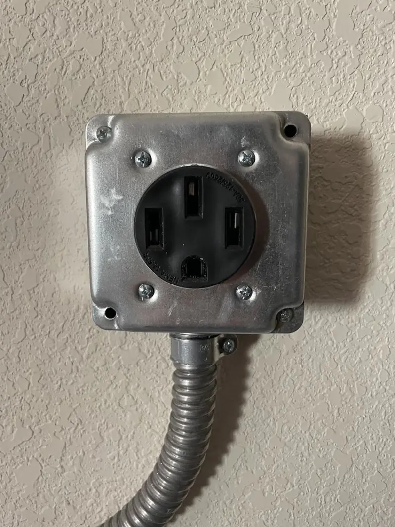 NEMA 14-50 outlet installed for Smart Home Electrical in Toledo